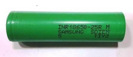 Элемент питания SAMSUNG 3.7В 2.5Ah тип 18650 для аккумуляторной батареи Li-ion 