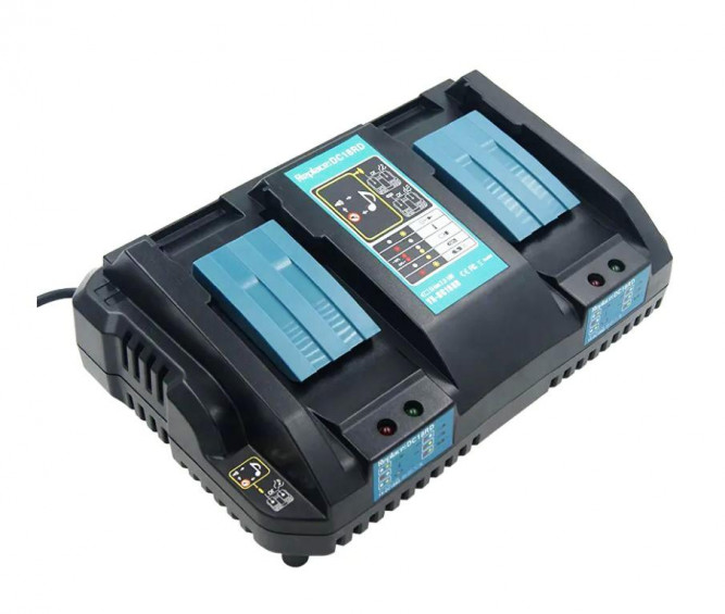 Зарядное устройство для Makita LXT 2 порта 14.4-18В Li-Ion, DC18RD