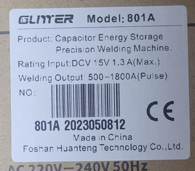 Сварочный аппарат Glitter 801A для сварки аккумуляторов